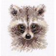 0-208 Portraits of animals. Raccoon